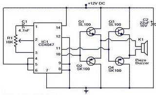 Electronic mosquito repeller circuit diagram circuit