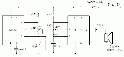police siren pcb circuit