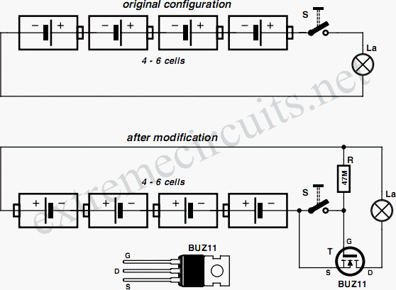 Soft Start For Torch - Increases The Life Of Torch Bulbs circuit