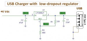 USB Charge PCB circuit