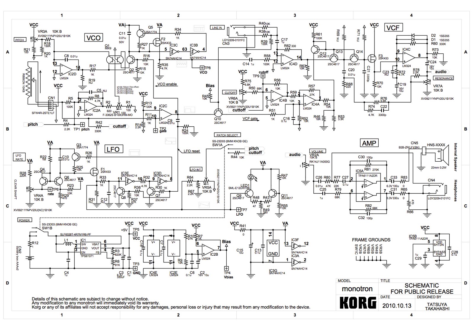 lm324 wave generator vco schematic circuit