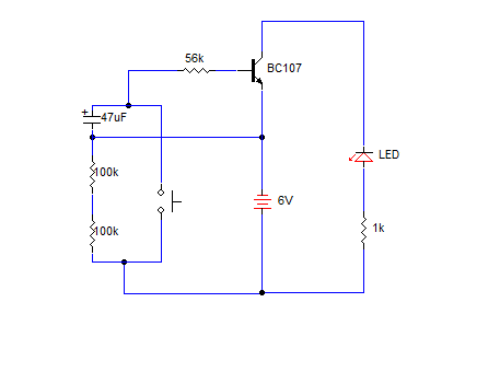SIMPLE DELAY TIMER FOR ONE MINUTE circuit