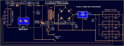 USB Power Booster Circuit PCB circuit