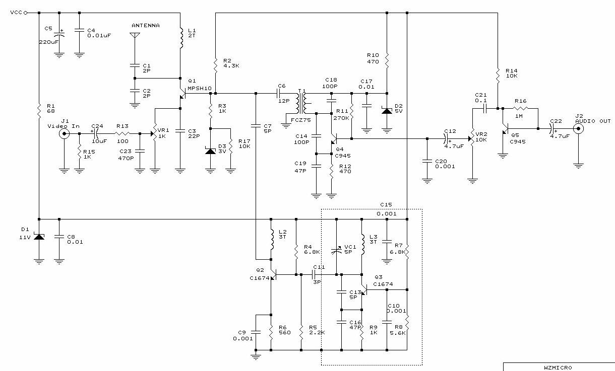 AV AudioVideo Wireless Transmitter circuit