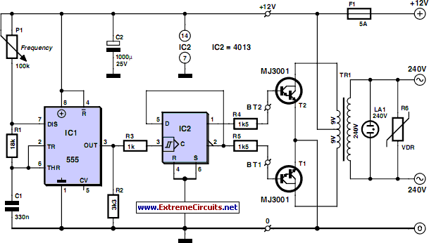 Cheap 12V to 220V Inverter circuit
