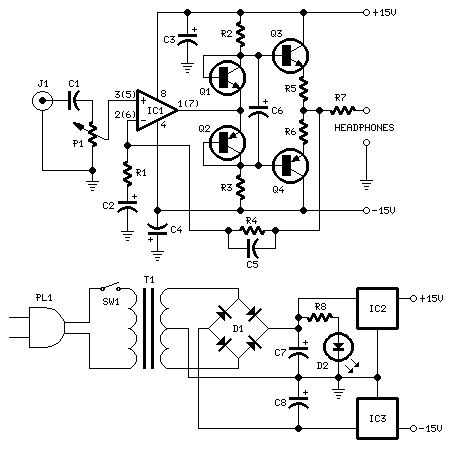 Headphone Amplifier circuit
