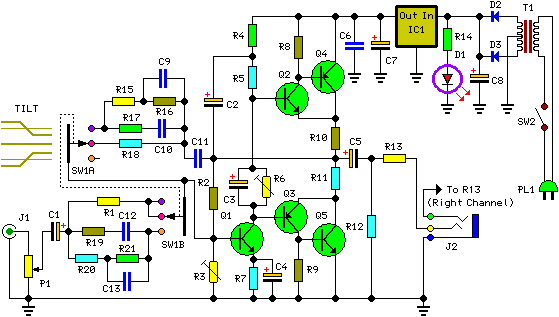 Pure Class-A Headphone Amplifier Schematic