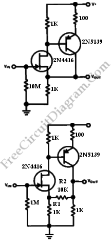 High Impedance Low Capacitance BufferAmplifier circuit
