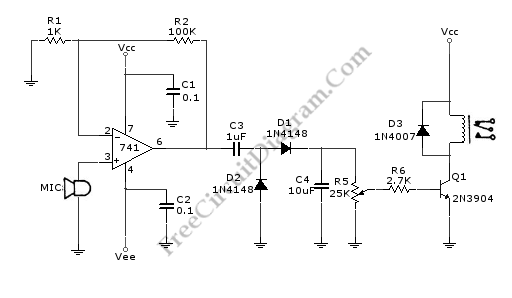 Sound-Controlled Relay circuit