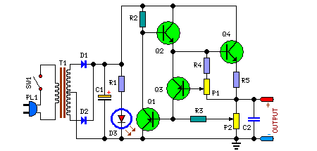 Variable Dc Power Supply circuit