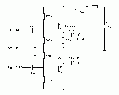 Audio Preamplifier $2f Line Driver