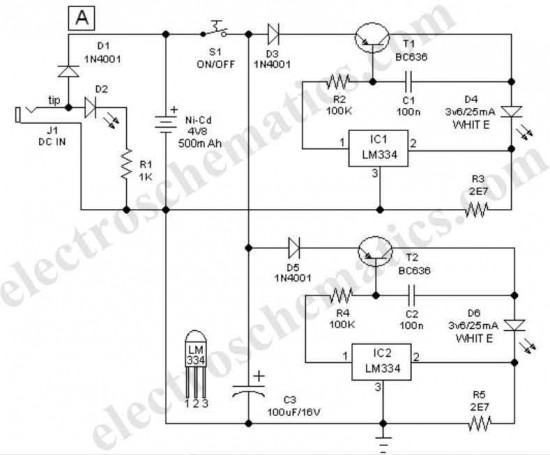 Handy Pen Torch circuit