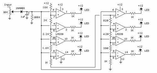 LED VU Meter circuit