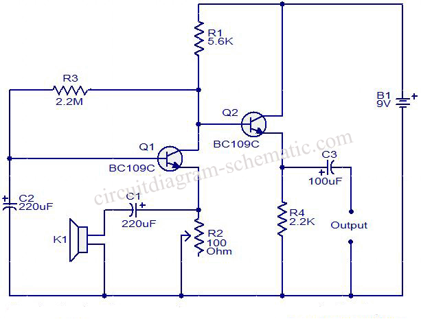 speaker to microphone circuit converter