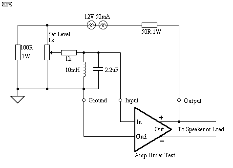 Self Oscillating Amplifier for Distortion Testing circuit