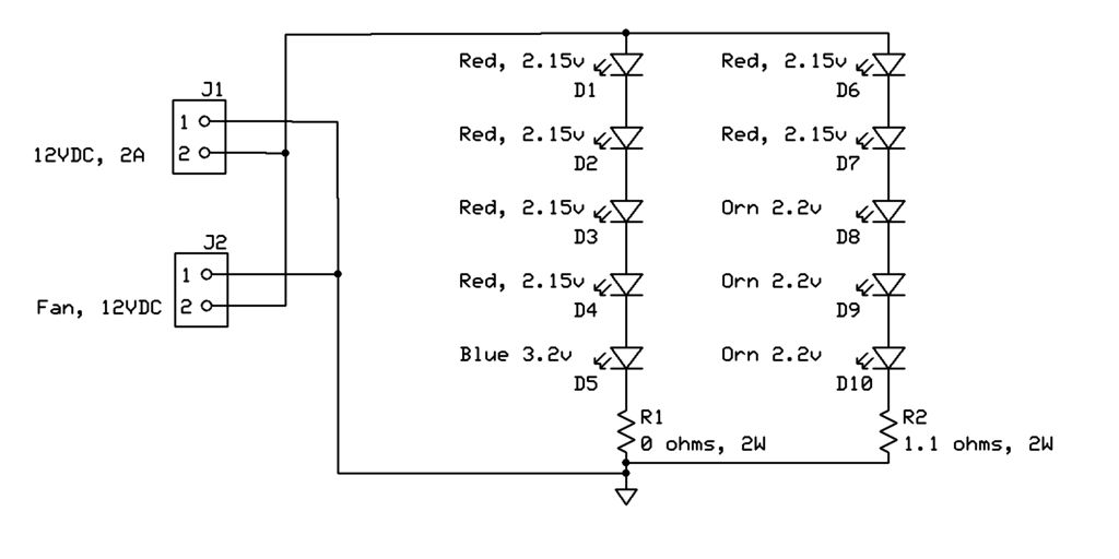 High-Brightness LED Grow-Light circuit