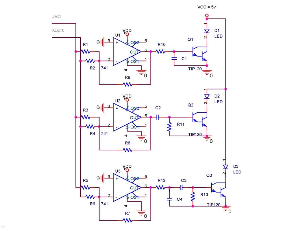 Sound Synchronized LED Video Tutorial circuit