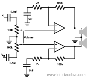 Op Amp Stereo Amplifier