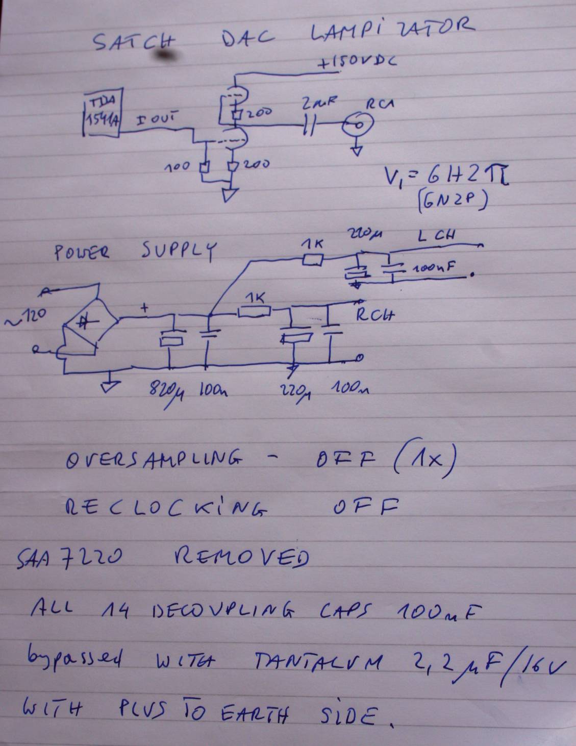 valves to replace opamps in cd player circuit