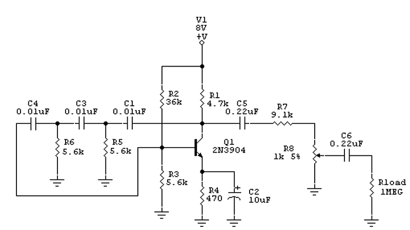 RC Audio Oscillator circuit