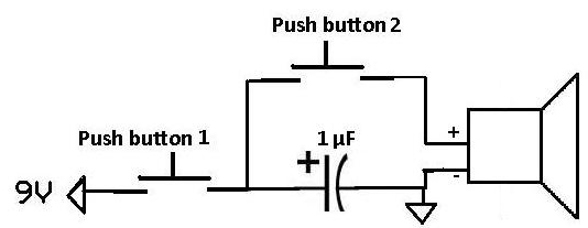 Apply a Pulse to a Speaker Using a Capacitor circuit