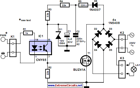 Dimmer With A MOSFET