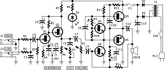Guitar Amplifier circuit