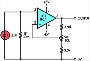 Using LED As A Light Sensor circuit