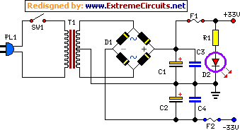 45 Watt Class-B Audio Power Amplifier circuit