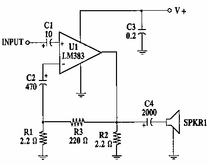 8 watt Audio Amplifier circuit