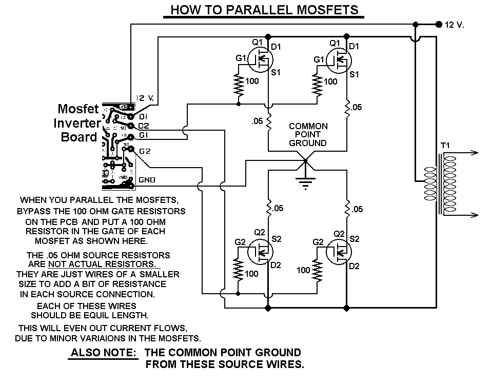 1000 watt power inverter schematic