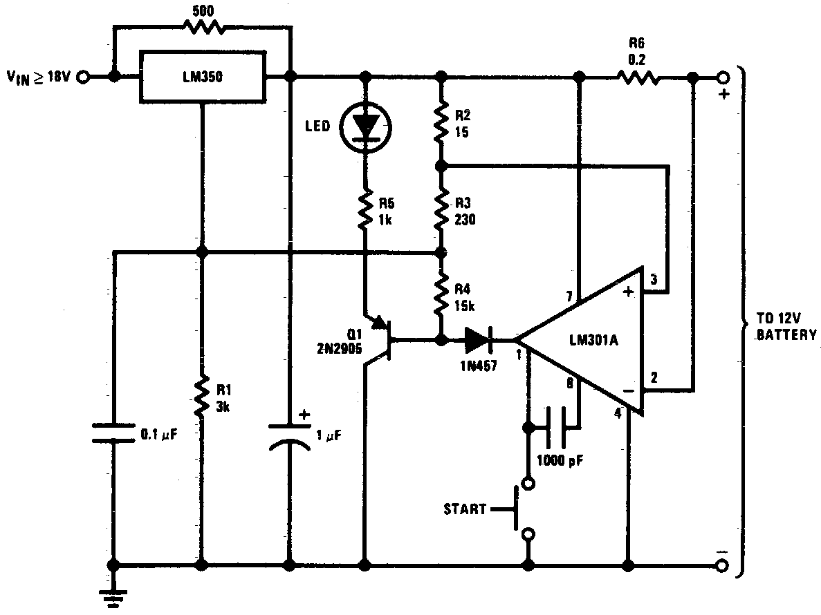 DC 12V Battery Charger Circuit Schematic