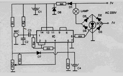220 volt disco lamp circuit – Circuit Schematic