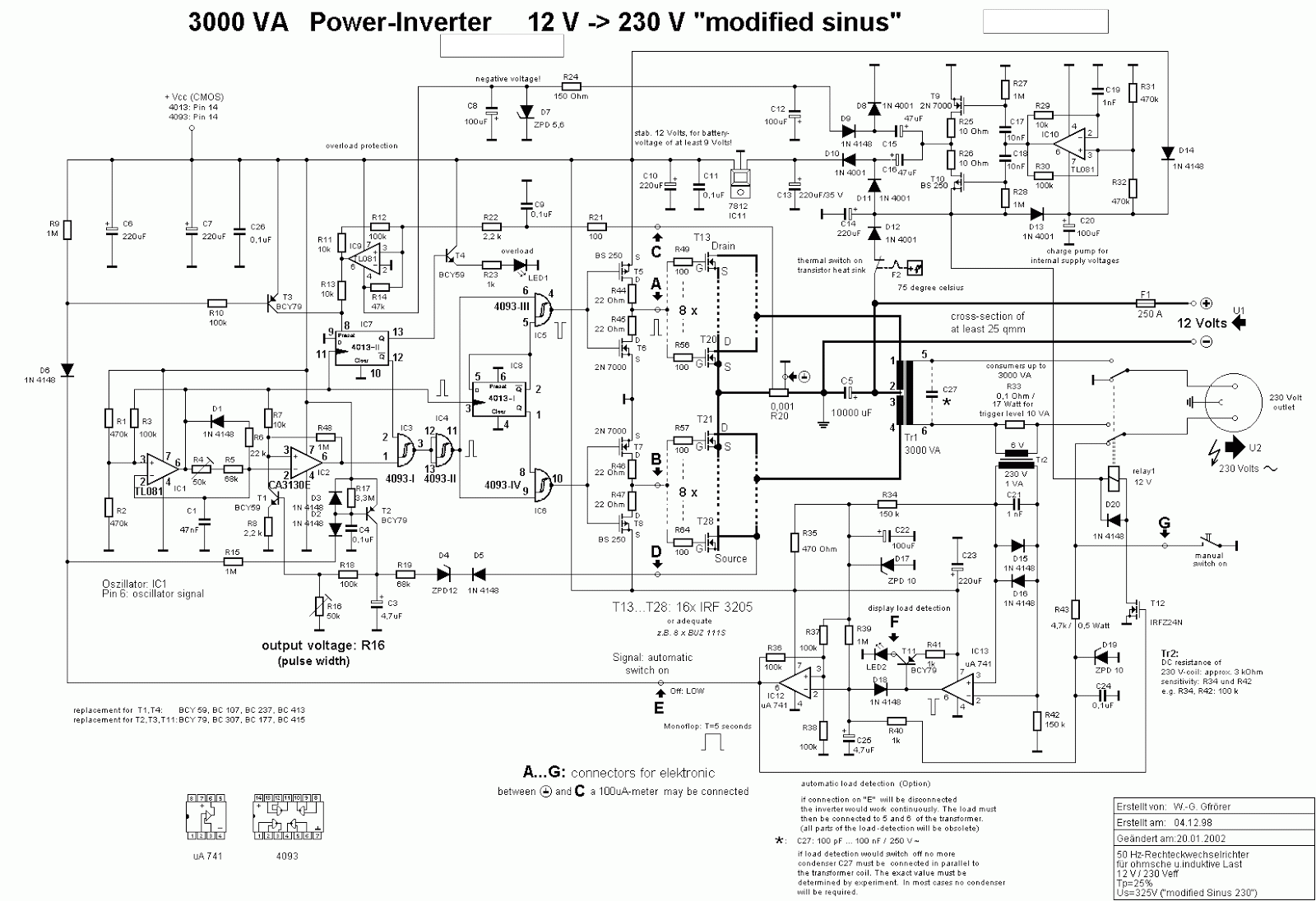 3000 watt power inverter 12v dc to 230v