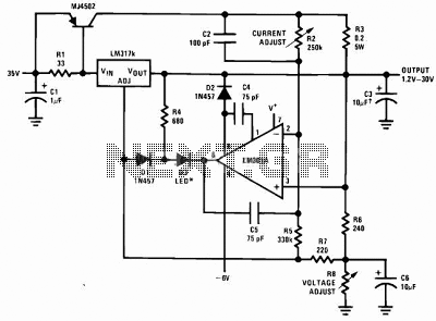 30v variable power supply circuit