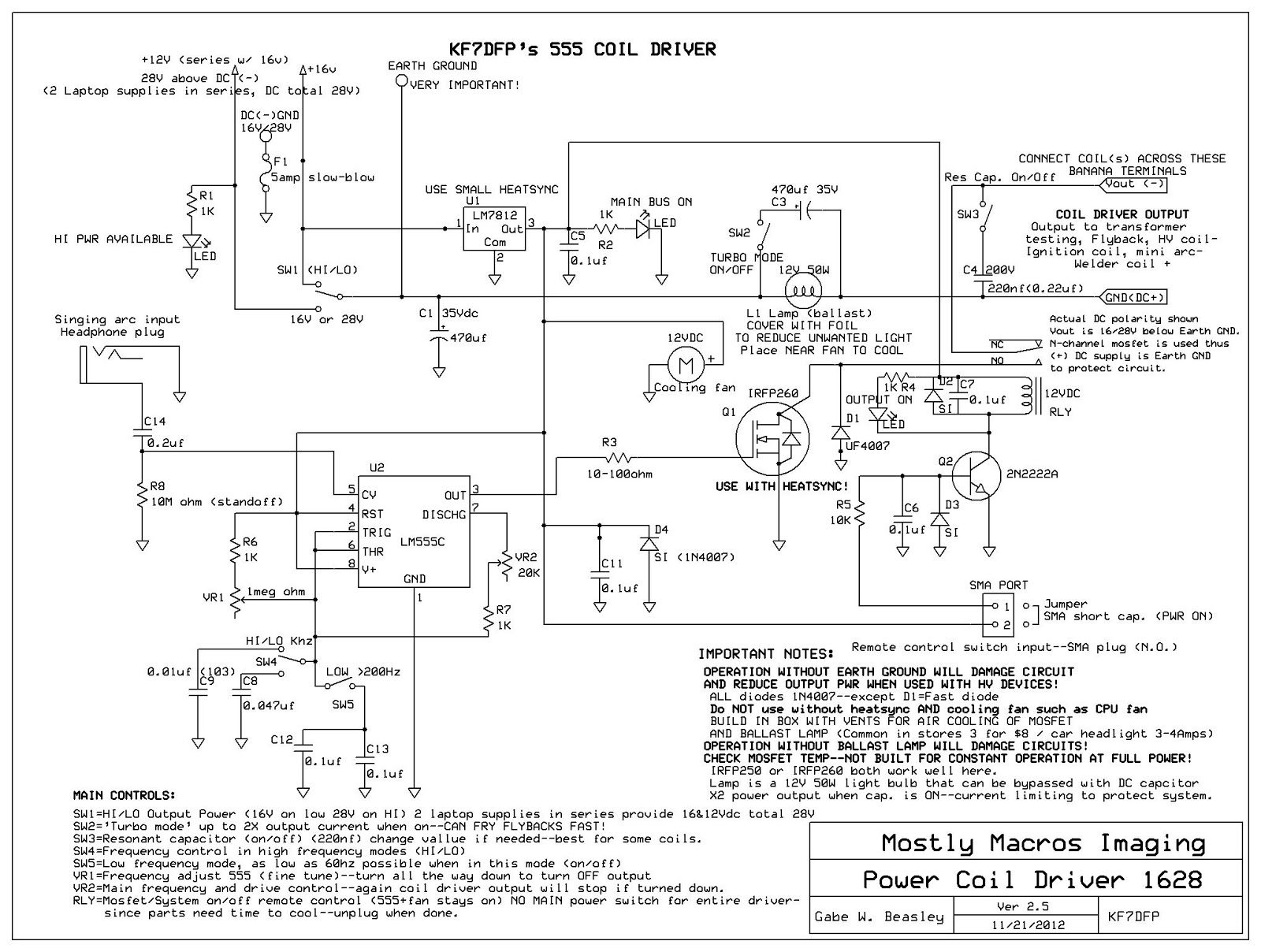 TESLA COIL BUILT circuit