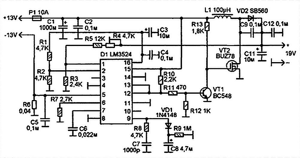 Laptop Power Supply for Car Schematic Diagram