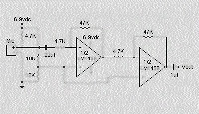 Condenser Pre Amplifier LM 1458