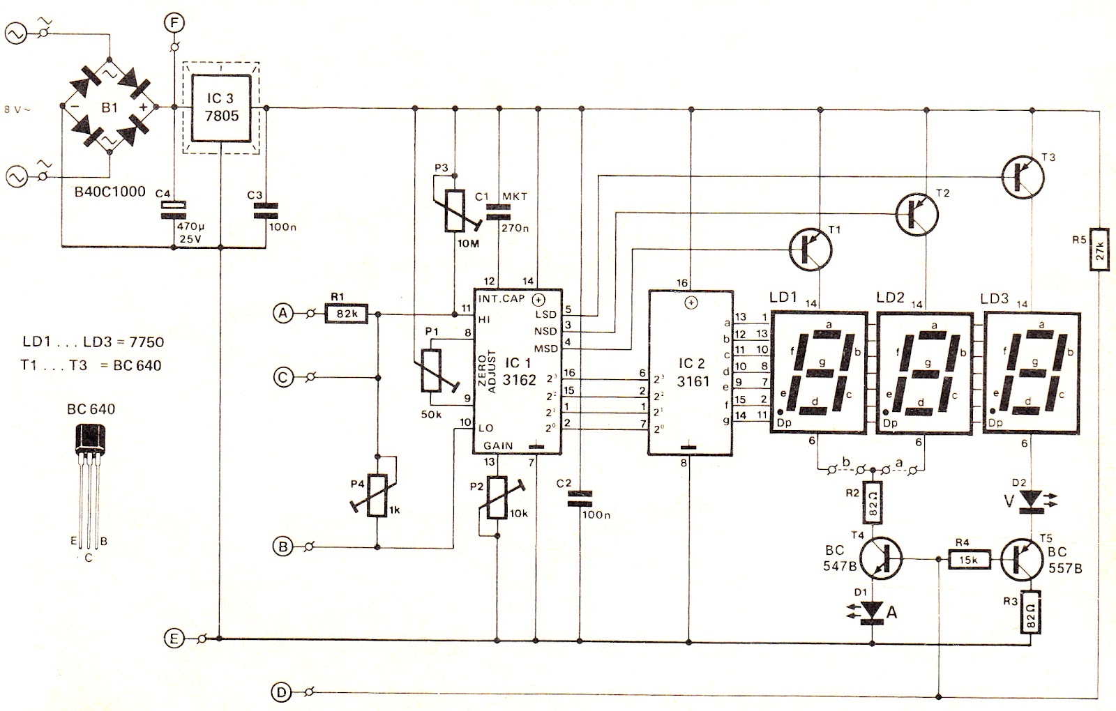 Digital Voltmeter and Ammeter Circuit Module circuit
