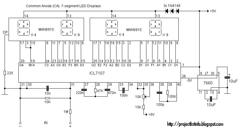 how to make digital voltmeter circuit