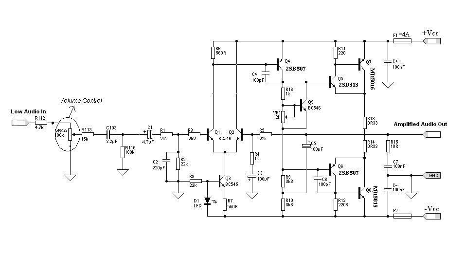 Hi-fi Audio Amplifier Circuit Design and implementation circuit