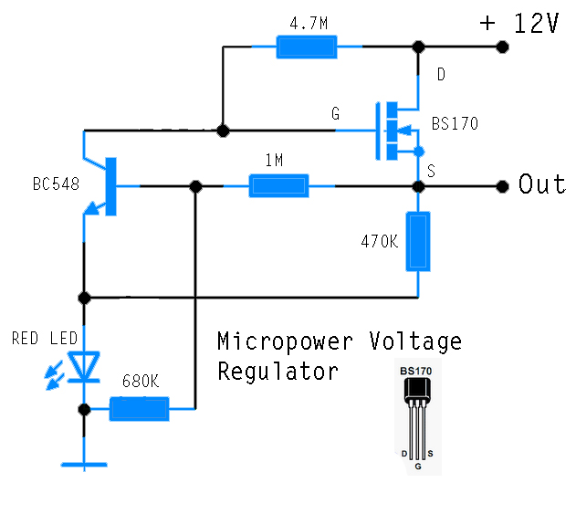 Micropower Voltage Regulator Schematic Diagram