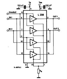Motor driver L298 Circuit Schematic Diagram circuit