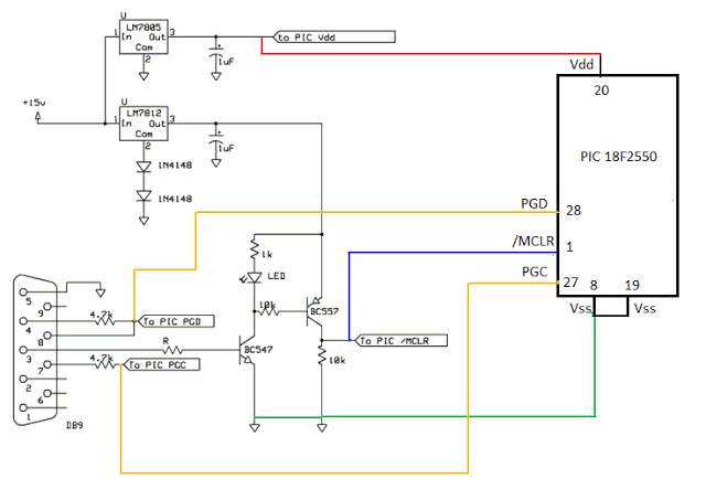 Microchip PIC Serial Port Programmer circuit