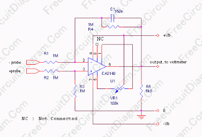 Single Differential Input Adapter for Digital Voltmeter circuit