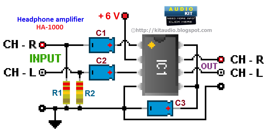 low cost audio headphone amplifier