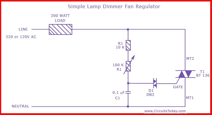lamp dimmer circuit
