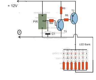 PIR Controlled LED Driver Circuit