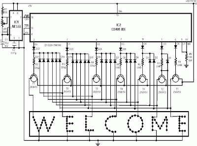 Running Message Display circuit