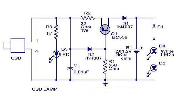 usb lamp circuit